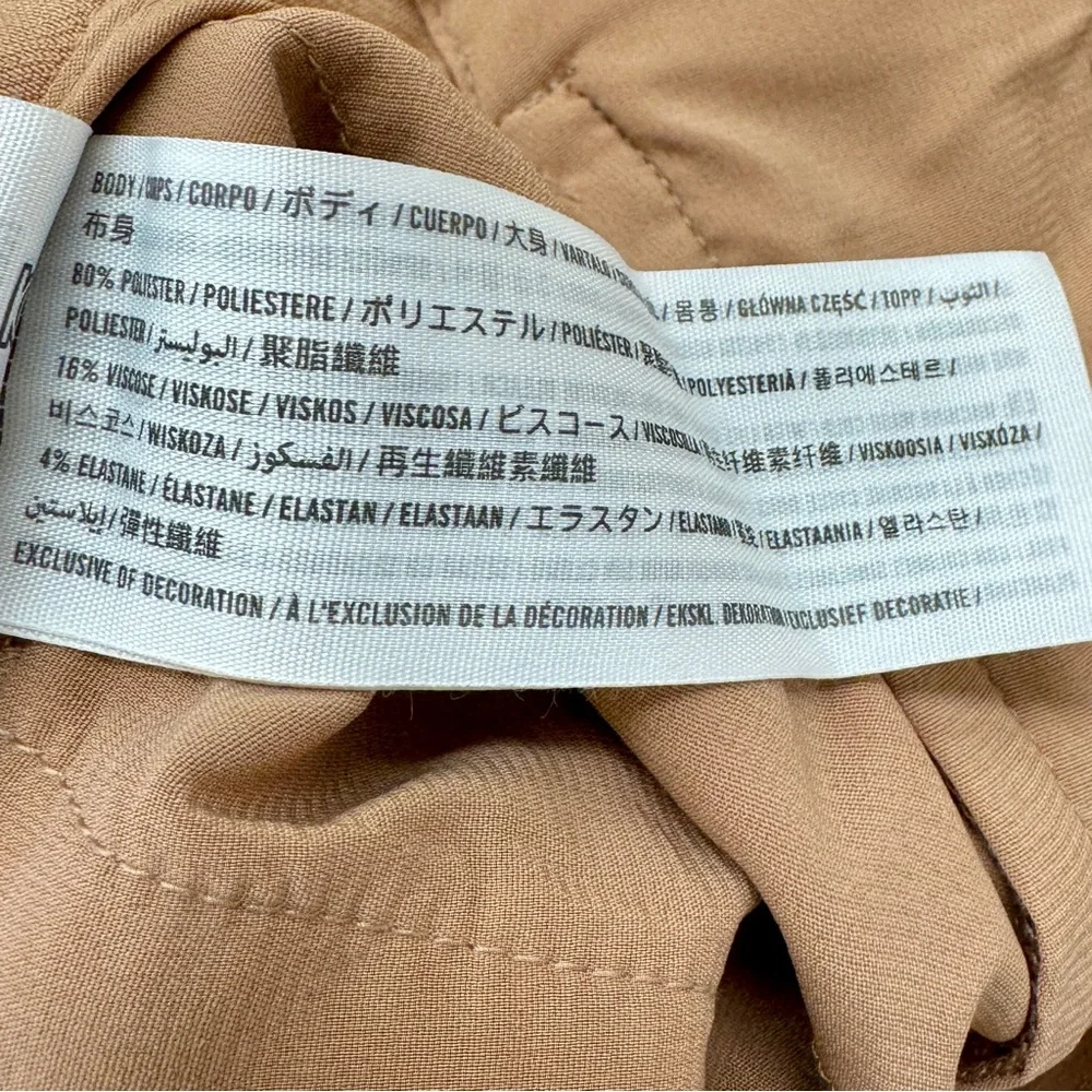 Abercrombie & Fitch Sloane Wide-Leg Trouser/Pants in Brown/Camel Size 28/6R NWT - Picture 7 of 9
